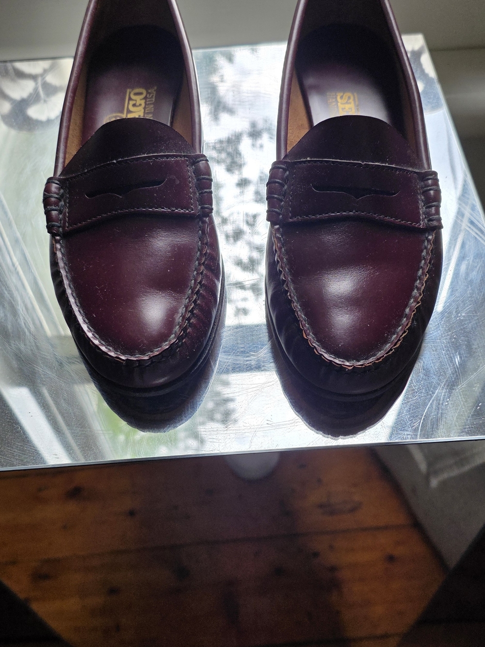 Sebago Classic Women’s Leather Burgundy Brown Danielle Penny Loafers 10 - Picture 2 of 8